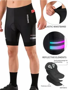 WOSAWE Men Cycling Sport Shorts Shockproof 5D Padded MTB Spinning Bicycle Shorts