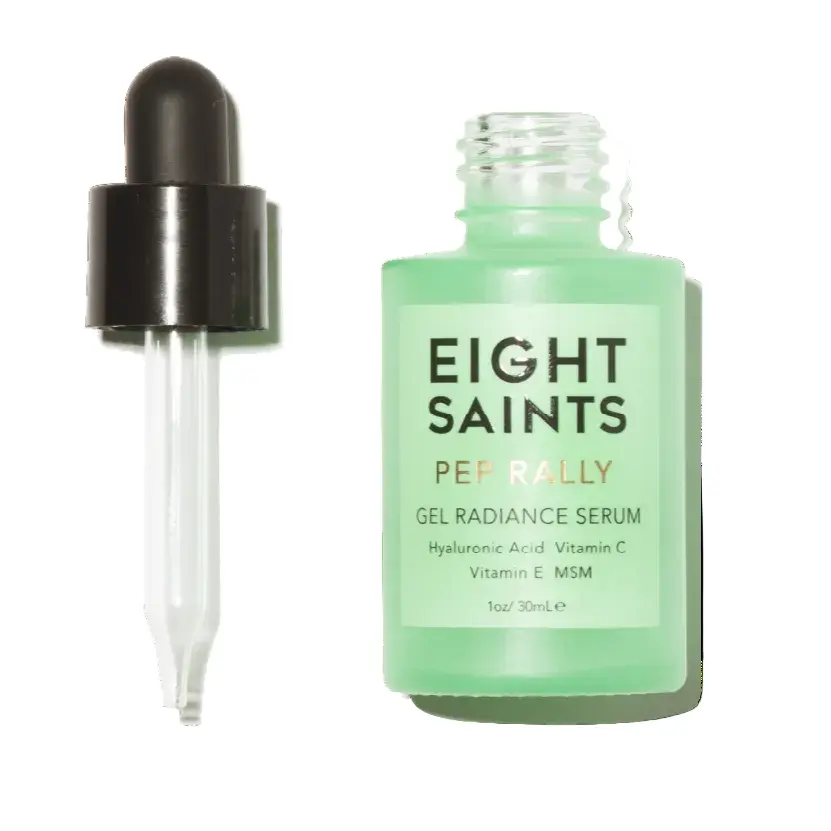 Eight Saints Pep Rally Hyaluronic Acid Face Serum with Vitamin C, Vitamin E and Green Tea, 1 fl oz / 30 mL
