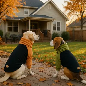 1PC Stylish Pet Hoodies Coat Soft Brushed and Cozy Knitwear for Middle Large Dogs, Thickened Turtleneck Design Elastic and Warm Puppy Winter Apparel for labrador Rottweiler beagle