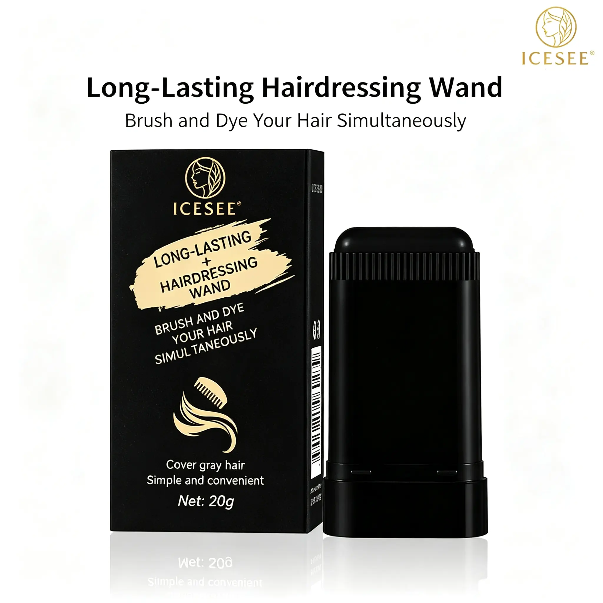 ICESEE Disposable Hair dye comb - Covers Gray Hair,Easy to Color, Portable for Quick Touch - Ups, Resists Fading and Clumping