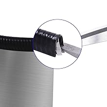 Rubber Edge Trim, U Channel Edge Trim with Metal Clips Edge Guard Protector, PVC Rubber Seal Strip for Sheet Metal, Car Doors, Hatches, Table Corners, Fit 3/64" to 1/4"(1.2mm-6.4mm), 6.5Ft, Black