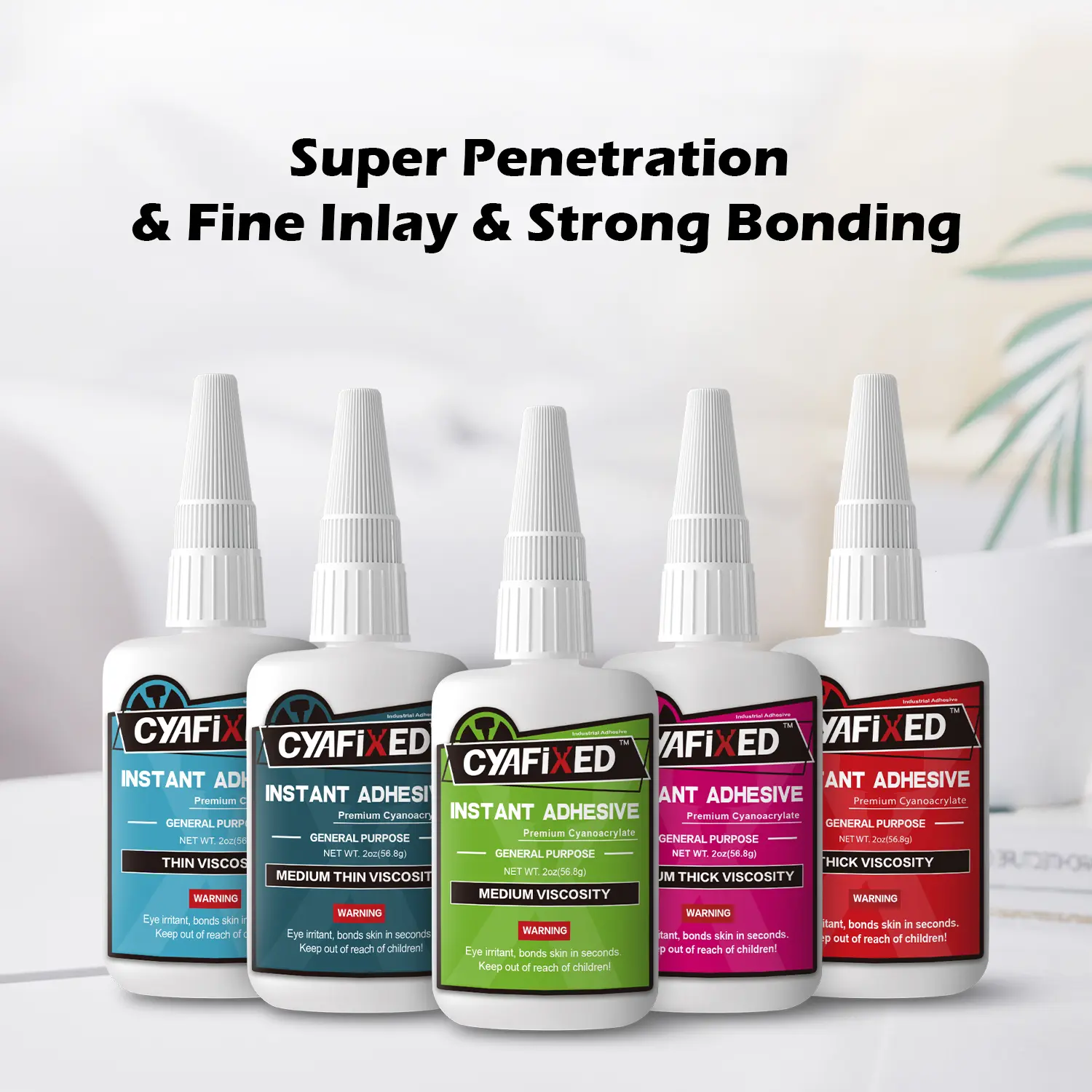 CYAFIXED Strong Cyanoacrylate (CA) Super Glue , All purpose Instant Adhesive Value Pack- CA Glue for General Home Repair, Wood, Glass, Leather, Ceramic, Plastic, Metal, Rubber, Paper, Industrial, Diy and More - clear