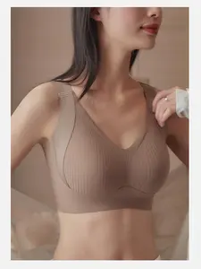 Women's Wireless Seamless Bra with Adjustable Straps, Breathable Comfort Back Closure, All-Season Ladies Underwear