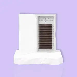 0.03 CASHMERE BROWN COLLECTION VOLUME LASHES SINGLE LENGTH 8-18MM