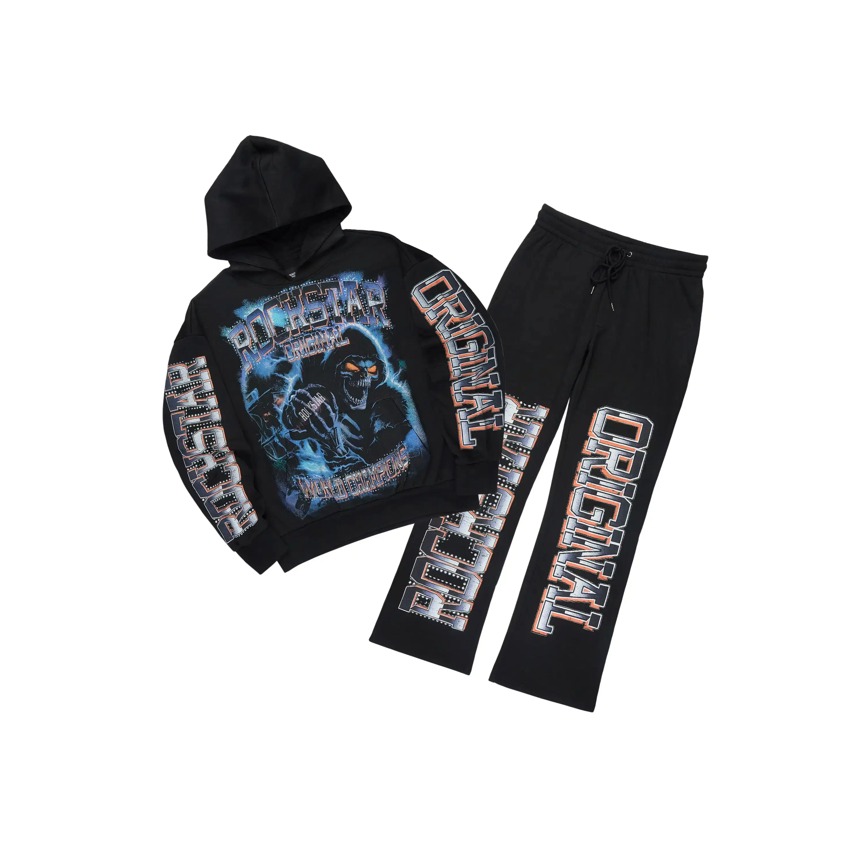 Kross Black Hoodie/Baggy Pant Track Set Kross Black Hoodie/Baggy Pant Track Set