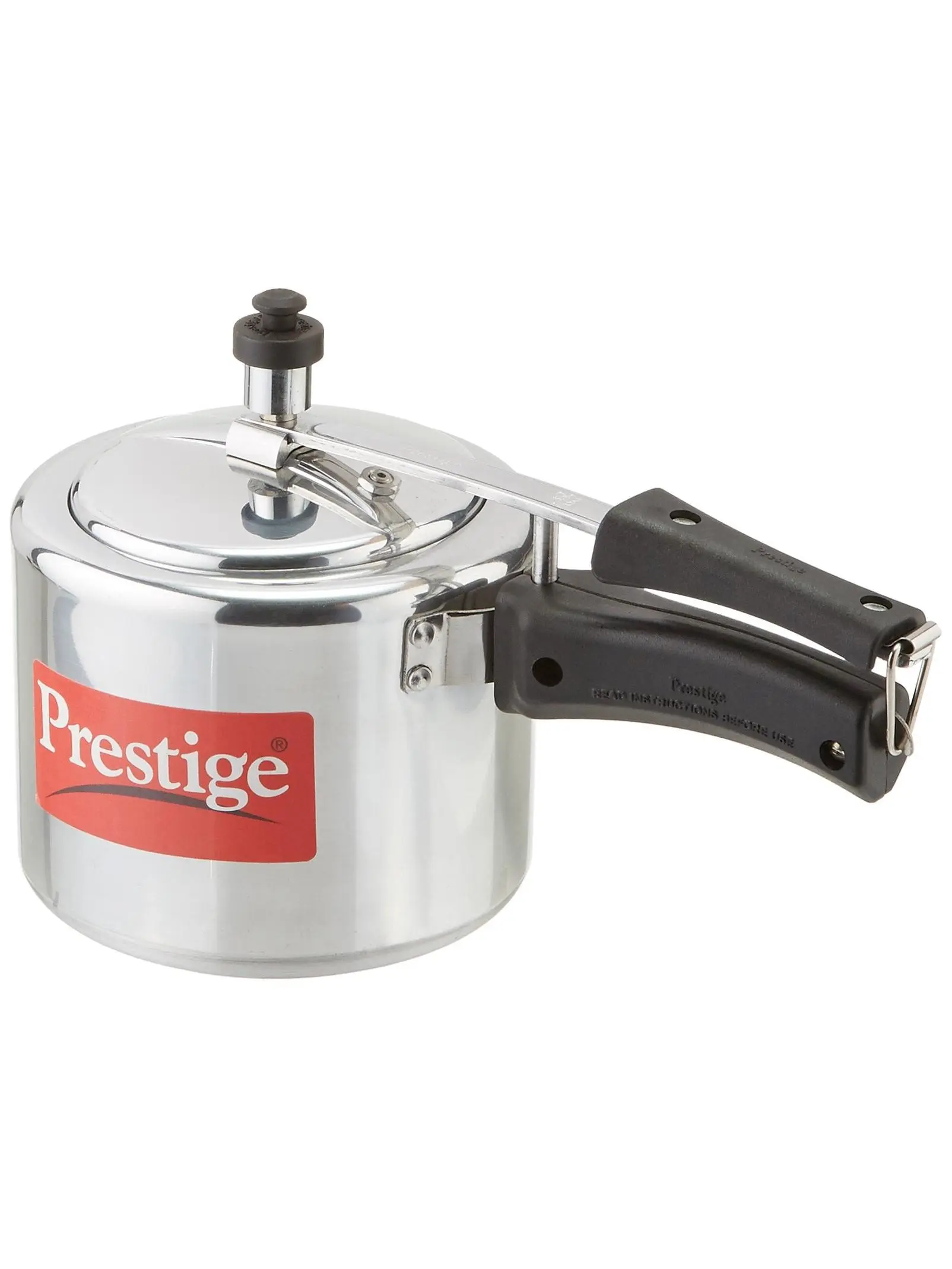 Prestige PRNPC3 Small Nakshatra Plus Flat Base Aluminum Pressure Cooker for Gas and Induction Stove Silver - 3 Litres