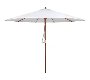 Northlight 8.5' Patio Market Umbrella w/ Wooden Pole White