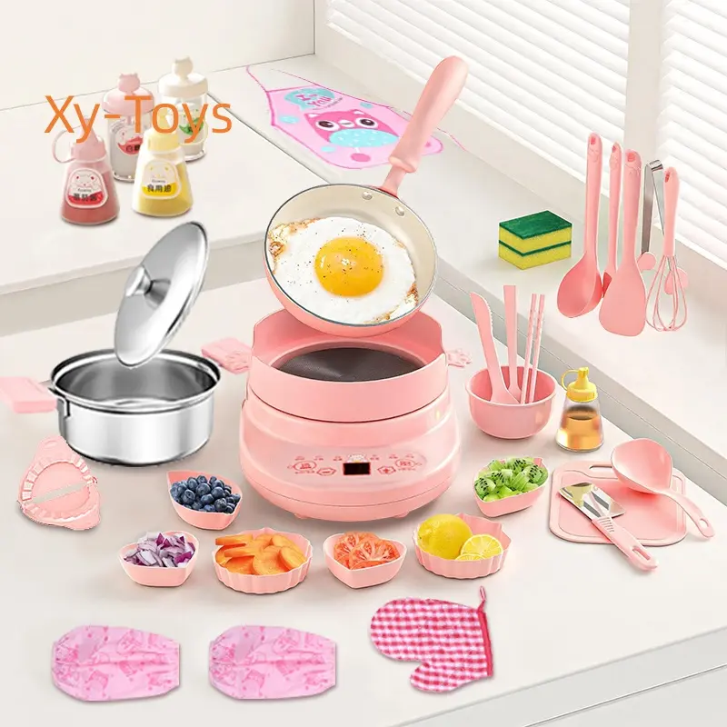 Children's Cooking Set - A truly safe mini kitchen set with a children's set for making real food, Montessori kitchen toys for toddlers, kitchen toy gifts suitable for girls and boys