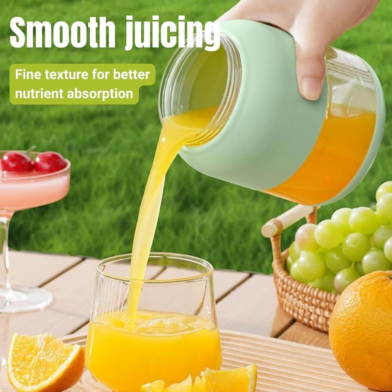 Portable Wireless Juicer Cup 18oz, USB Rechargeable Automatic Blending Cup with Detachable Lid, Multifunctional Fruit Juicer for Travel & Outdoor