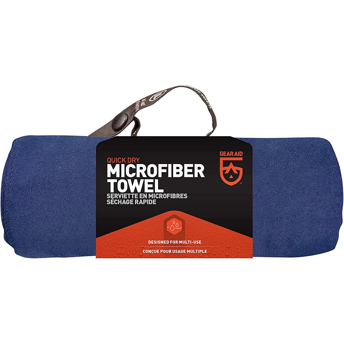 McNett Tactical Microfiber Ultra Compact Towel - Navy Blue, Quick Drying, Multifunctional, Multi-Use, Anti-Bacterial Outdoor Towel for Camping & Hiking Personal Care