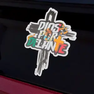 Dios Por Delante Mexico - Honduras - Guatemala - Print Window Decal Sticker