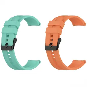Soft and Breathable Silicone Watch Bands Set of 2 in Light and, Waterproof Sport Bands with Double Locking Clasp for Comfort and Style