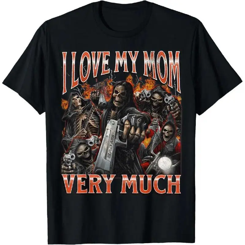 Lady's 100% Cotton Funny Hard Skeleton Meme Bootleg Short-Sleeve T-Shirt, Casual Knit Top, Round-Crew Neck, Digital Print