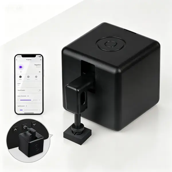 Smart Button Pusher with Touch Control, Upgrade No Wiring Switch, Works with Smart Life App, Fingerbot Plus for Timer Control and Remote Access, Add MOES Tuya Bluetooth Hub Compatible with Alexa and Google Home, Household Appliances, Voice Control