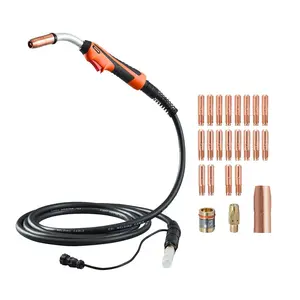 【Father's Day】VEVOR 250Amp Mig Welding Gun with 15FT Cable, Compatible with Millermatic 200, 210, 212, 250, 250X, 251, 252 Welders, Suitable for 0.030", 0.035" and 0.045" Welding Wires