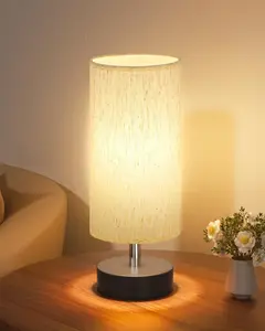 PartageiZ Small Table Lamp - Minimalist Bedside Light for Night Stands, Desk Light for Bedroom, Office