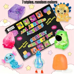 7pcs/set - New and unique maltose series with various shapes, pressure resistant kneading, suitable for slow rebound kneading in learning and work, suitable for home, school, gatherings, parties and events, suitable for giving to family and friends