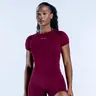 Women's DFYNE Impact 2-Piece Sports Clothing Set - Plain Short Sleeve & Shorts, Sculpting Contour, Breathable, 4-Way High Stretch Activewear, Longline Raglan Sleeves, Durable Shape-Retaining, Athletic Stretchable (2026 NEW) | Workout Sets Women for Gym
