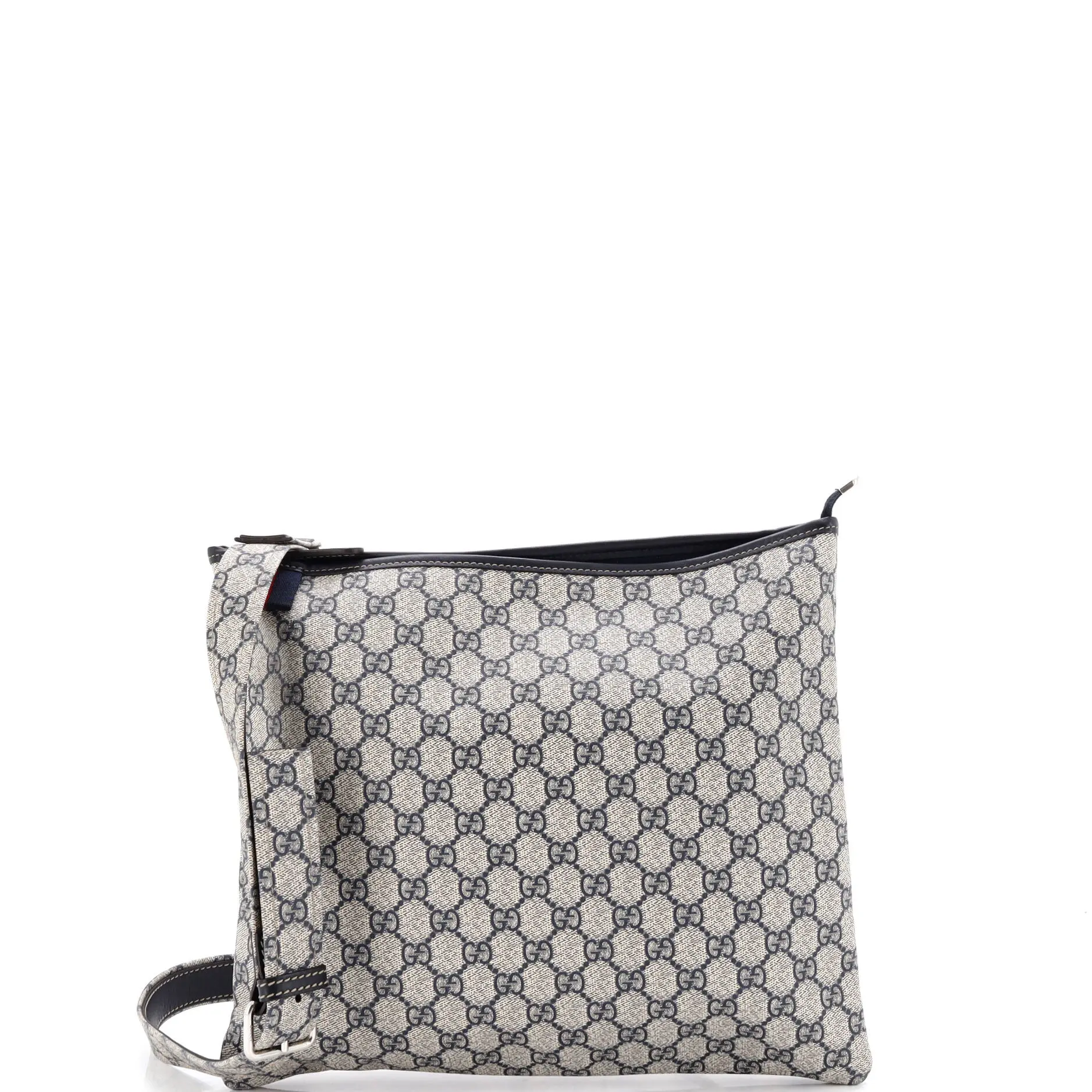 Pre-owned GUCCI material Messenger Bags Web Loop Flat Messenger GG Coated Canvas Large by Rebag