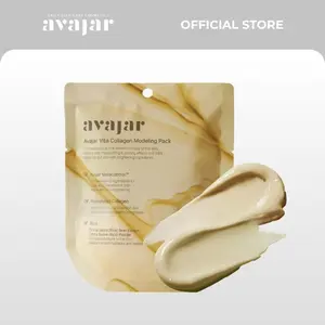 avajar Vita Collagen Modeling Pack 38g | Premium K-Beauty Rubber Face Mask with Collagen, Niacinamide, Rice Extract, & Melacontrol Complex | Brightening, Hydrating, & Firming Spa Treatment | Easy Mixing Pouch with Spoon & Spatula | For All Skin Types