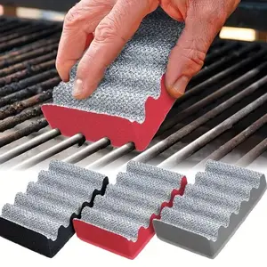 Dual-Sided Rough Sanding Cleaning Pad, Rust-Resistant Design, Ideal for Outdoor Grills, Kitchen Sinks, Metal Pans, Multi-Color PVC
