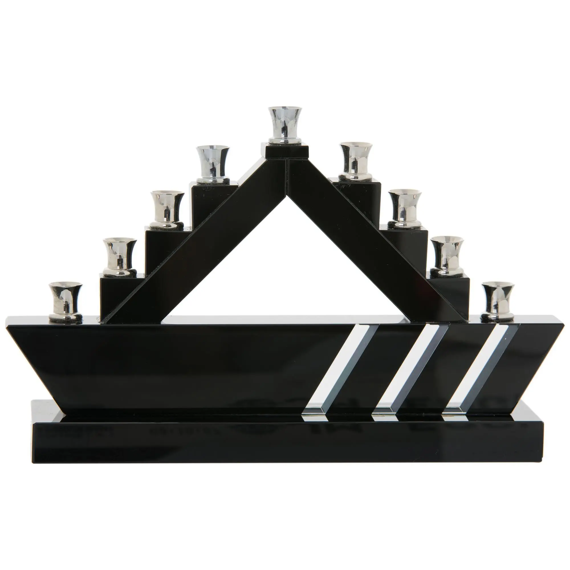 Copa Judaica Black Crystal Contemporary Menorah Copa Judaica Black Crystal Contemporary Menorah