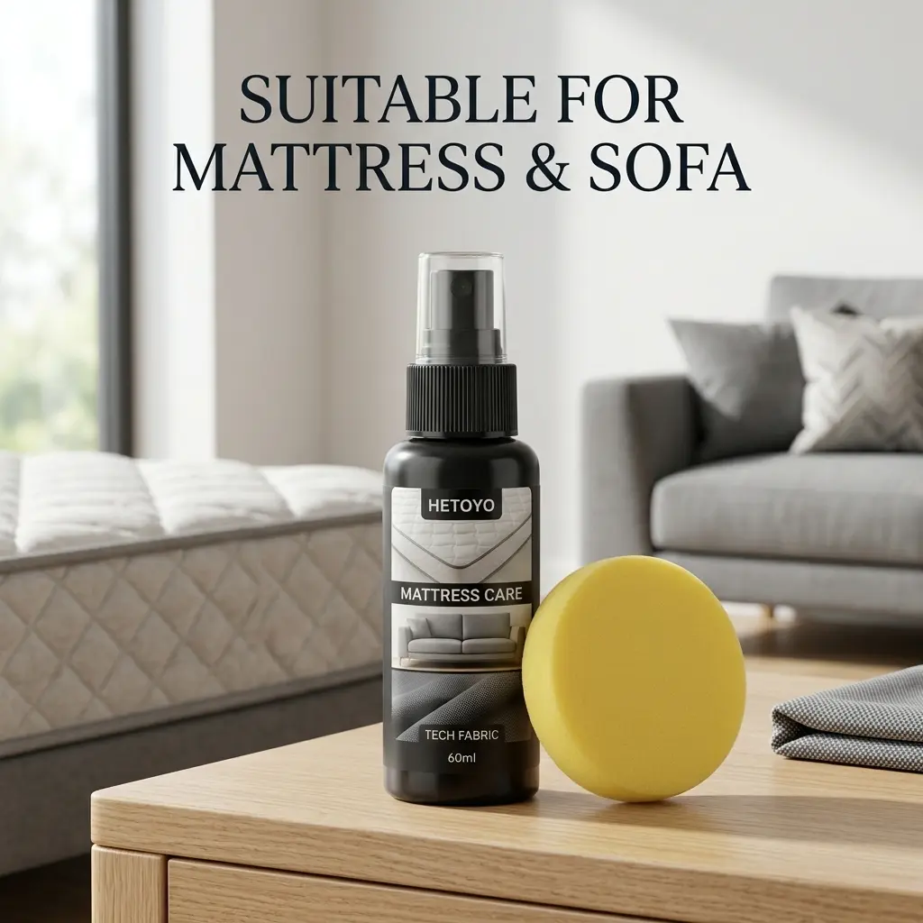Multi-functional mattress care spray, Home cleaner, no disassembly or water washing required, leaves no residue, gentle formula protects materials and deeply penetrates, suitable for sofas, mattresses, and other upholstered furniture