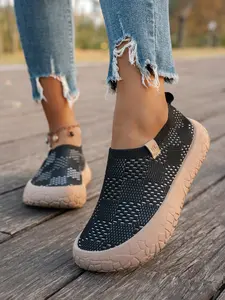 Women's Sporty Casual Shoes Spring Autumn New Thick Sole Height Increasing Lightweight Breathable Anti-Slip Soft Bottom Comfort Walking Shoes