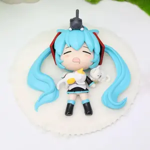12CM Hatsune Miku Figure Virtual Anchor Anime Sleep Styling Model Toy Gift Chassis Collection Ornaments Crafts Artwork PVC