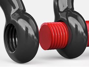 Nilight 2 Pack Small Shackles 5/8" D-Ring Shackle 3.25 Ton (7165 Lbs) Capacity Heavy Duty Off Road Recovery Shackle Kit for Cars and Other Applications for Tie Downs, Black Red