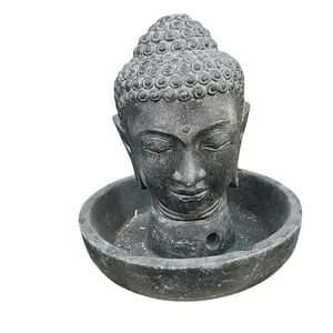 Small Buddha Head Fountain With Round Basin