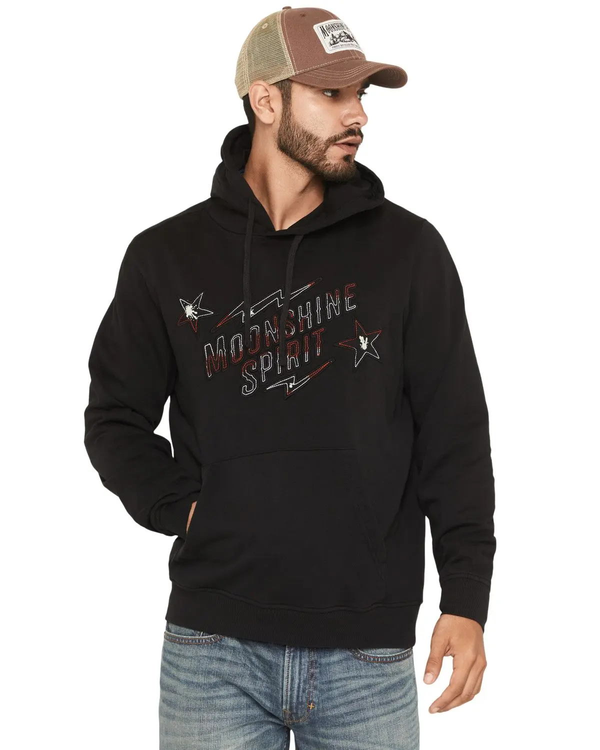Moonshine Spirit Men's Spirit&Reg; Men'S Mealer Logo Hooded Sweatshirt - Msho25sw1-Blk