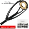 Ceramic Fishing Rod Tip Guide Replacement Kit - 10 Sizes, 50Pcs, Anti-Tangling, Smooth Flow Ceramic Guides, No Fraying, Smooth Lines, Wind Knots Fix, Easy DIY for Spinning & Casting Rods (Suitable for Most Models)