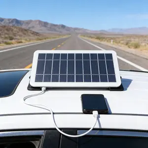 1 Piece Outdoor Waterproof Design Solar USB Charger for Traveling and Camping - Portable Solar Panel for Power Bank, Phone Charging, Flashlight and Fan