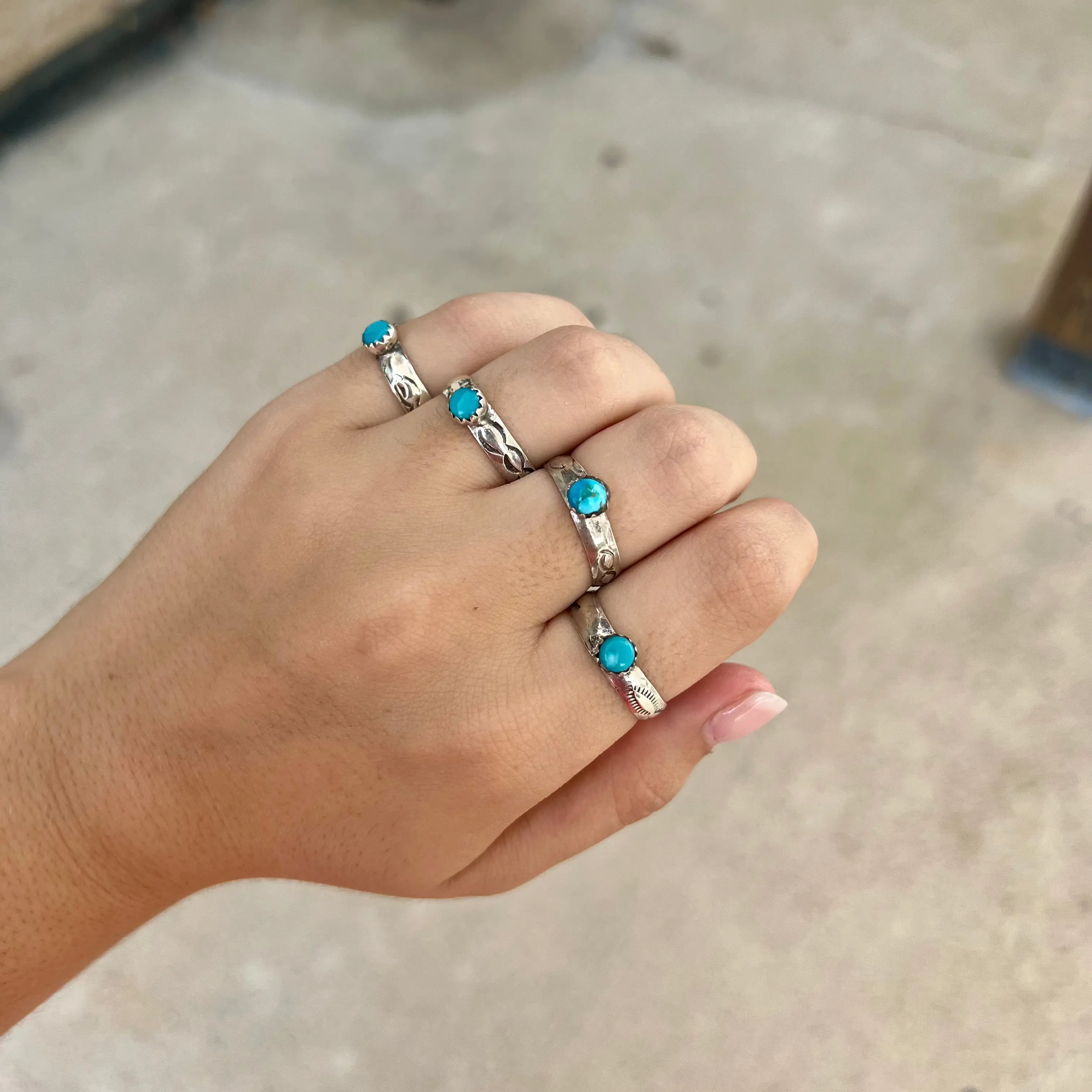 The Libby Genuine Turquoise Sterling Silver Ring