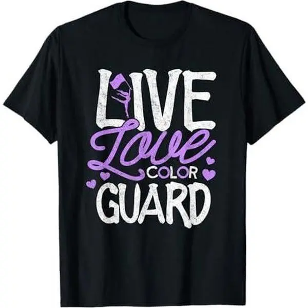 Color Guard Shirt Love Color Guard Marching Band Flag Toss T-Shirt