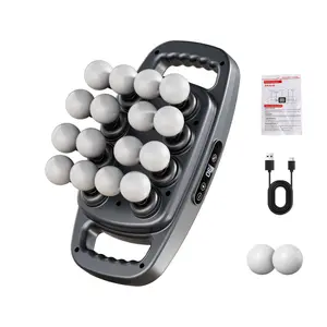 16-Ball Massage Gun with 30 Levels & 3 Modes, Quiet Muscle Massager for Back, Shoulders, Legs & Feet, Adjustable Intensity for Daily Relaxation，Includes 2 Replacement Balls and Charging Cable