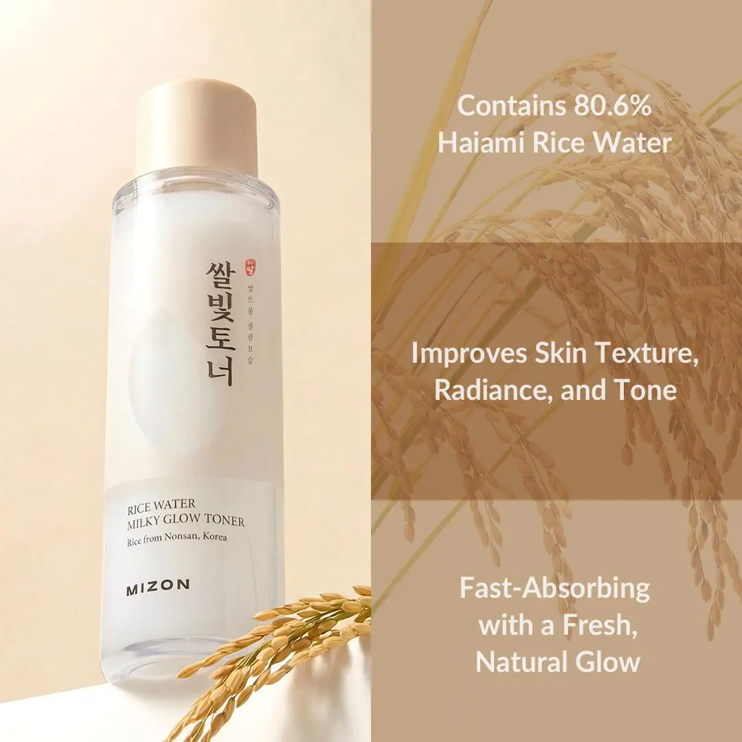 Rice Milky Toner & Rice Glow Mask Cleanser Bundle set Hydration Care Set Moisture Glow Bundle Olive Daily
