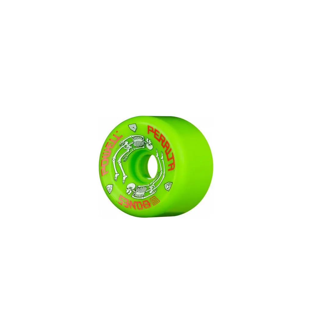 Classic G-Bones Skateboard Wheels, 64mm 97a Natural Formula with VCJ Art Print, SBA Surface - Pack of 4, Pad Printed Graphics, Designed By George Powell