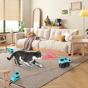 Automatic Electric Cat Wand Toy Remote Control Interactive Feather Cat Exerciser Indoor Cat Treadmill For Weight Loss Training