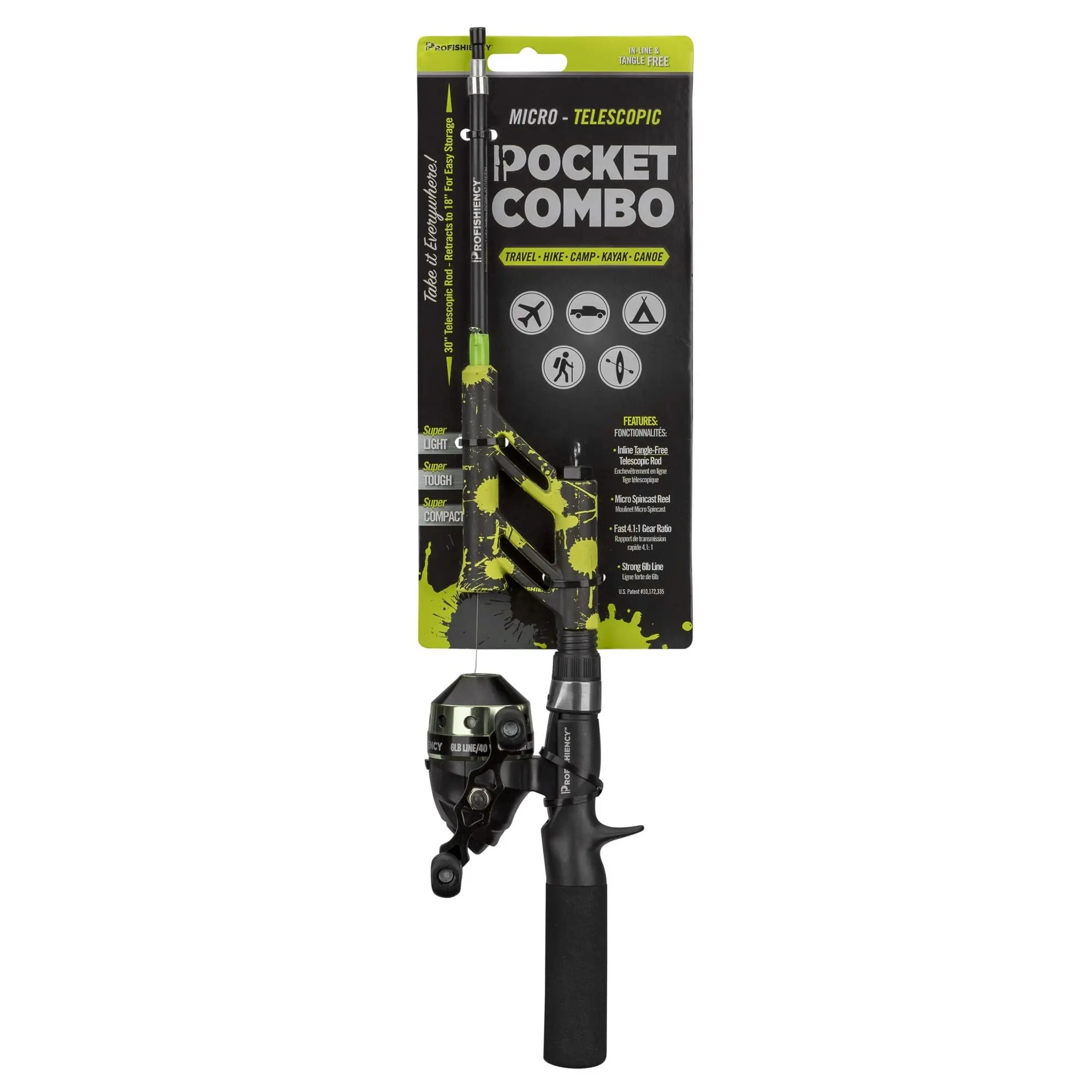 ProFISHiency Pocket Combo Micro Telescopic Fiberglass Spincast Combo