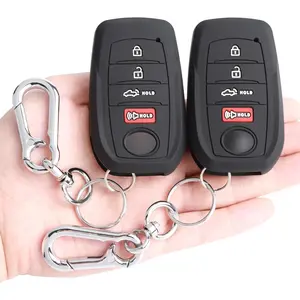 car stuffKey Fob Cover for Toyota 2026 2025 2024 Tacoma and 2026-2022 Tundra, 4-Button, Silicone, 2-Pack, Black