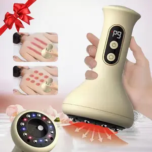 9-Level Adjustable Smart Vacuum Cupping & Gua Sha Massager, Heated Base, Portable Relaxing Massage Tool for Home Travel Use