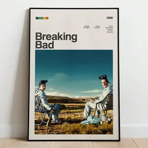 1PC Famous Breaking Bad Tv Series Poster Canvas Painting Modern TV Vintage Poster And Print Picture For Cinema Room Home Decoration NO FRAME