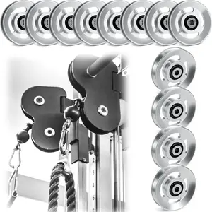 Pulleys for  Machine Set, 90mm  Alloy Bearing Gym Pulley Wheel for  Gym Equipment Exercise Machine Pulldown Attachments