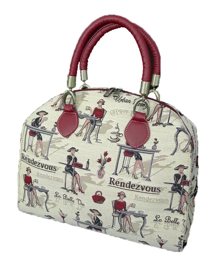 Sinobrite Rendezvous Chic Arch Shape Tapestry Bag - Lightweight Unisex Athletic Luggage for Adults, Large Space High-Capacity Travel & Gym Bag, Tapestry Print
