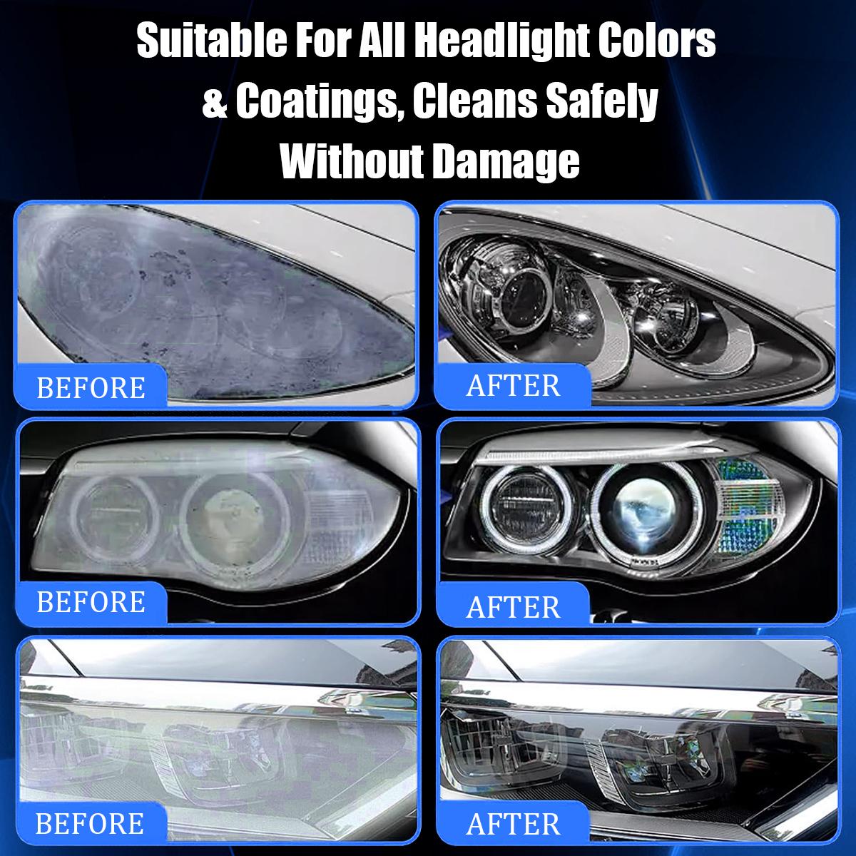Ceramic Headlight Restoration Kit, DIY Easy Application, Waterproof Anti-Fouling Ceramic Coat, Remove Oxidation & Improve Visibility, Professional Detailer Pack for Car Headlights Windows，Automotive Tools
