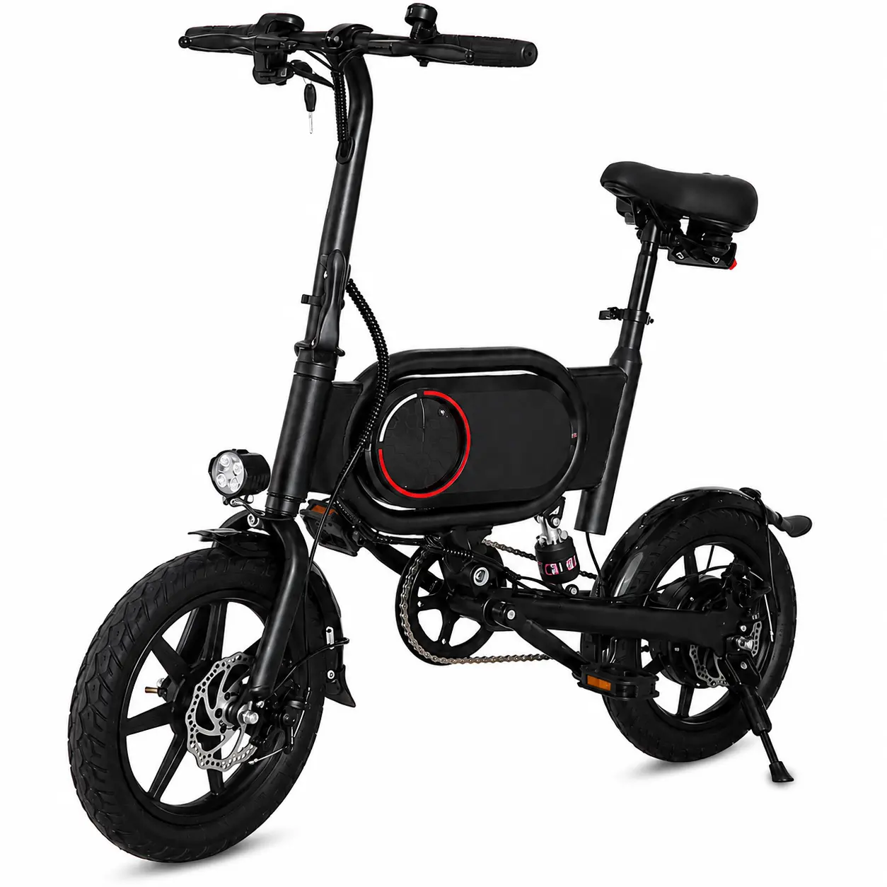Adults' 14-Inch Compact Electric Bike (P14) - 700W Peak Power, 16 MPH Max Speed, 40 KM Range, Multi-Function Suspension, 265 lbs Max Load, UL 2849 Certified, Ideal for Sports & Outdoor Cycling Bikes sohochic