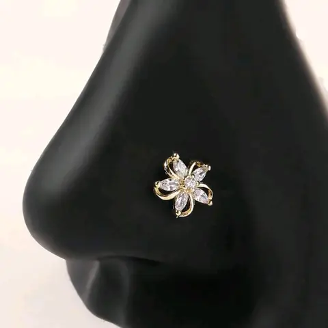 【Black Friday】Elegant Flower Nose Stud for Women, Fashionable Stylish Body Jewelry for Daily Wear, Trendy Accessories