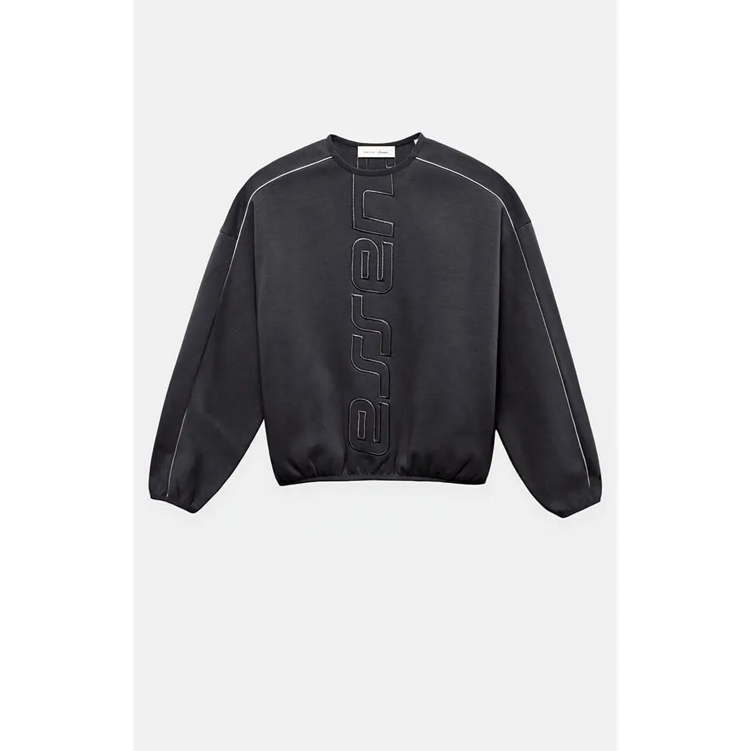 Fear of God ESSENTIALS Men's Vintage Black Active Trace Modern Crew Neck Sweatshirt
